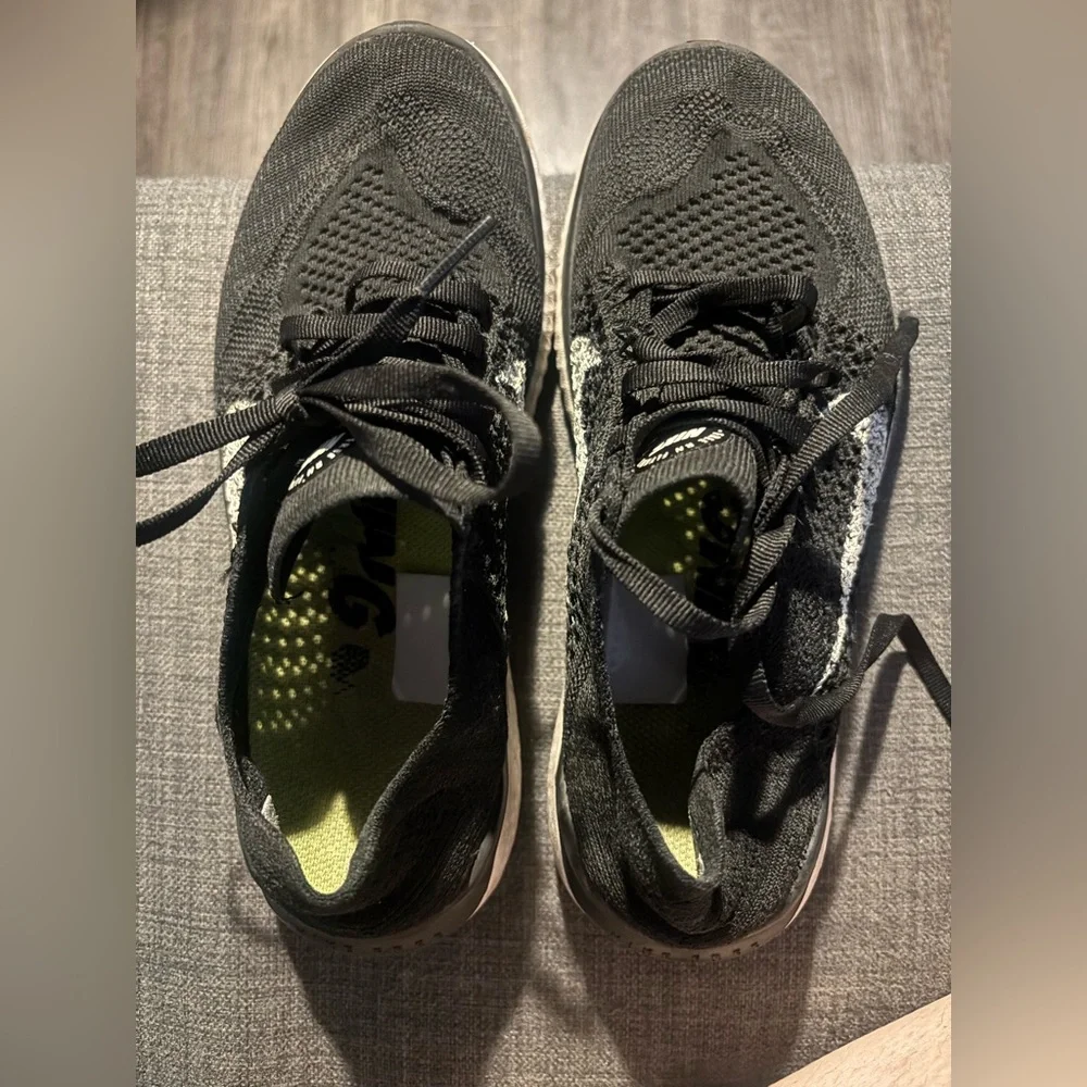 Nike Black Flyknit Athletic Shoes with White Accents - Picture 3 of 8